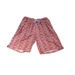 Peter Millar Swim Pool Trunks Men's M Seaside Collection Parrot‎ Print Lined Red